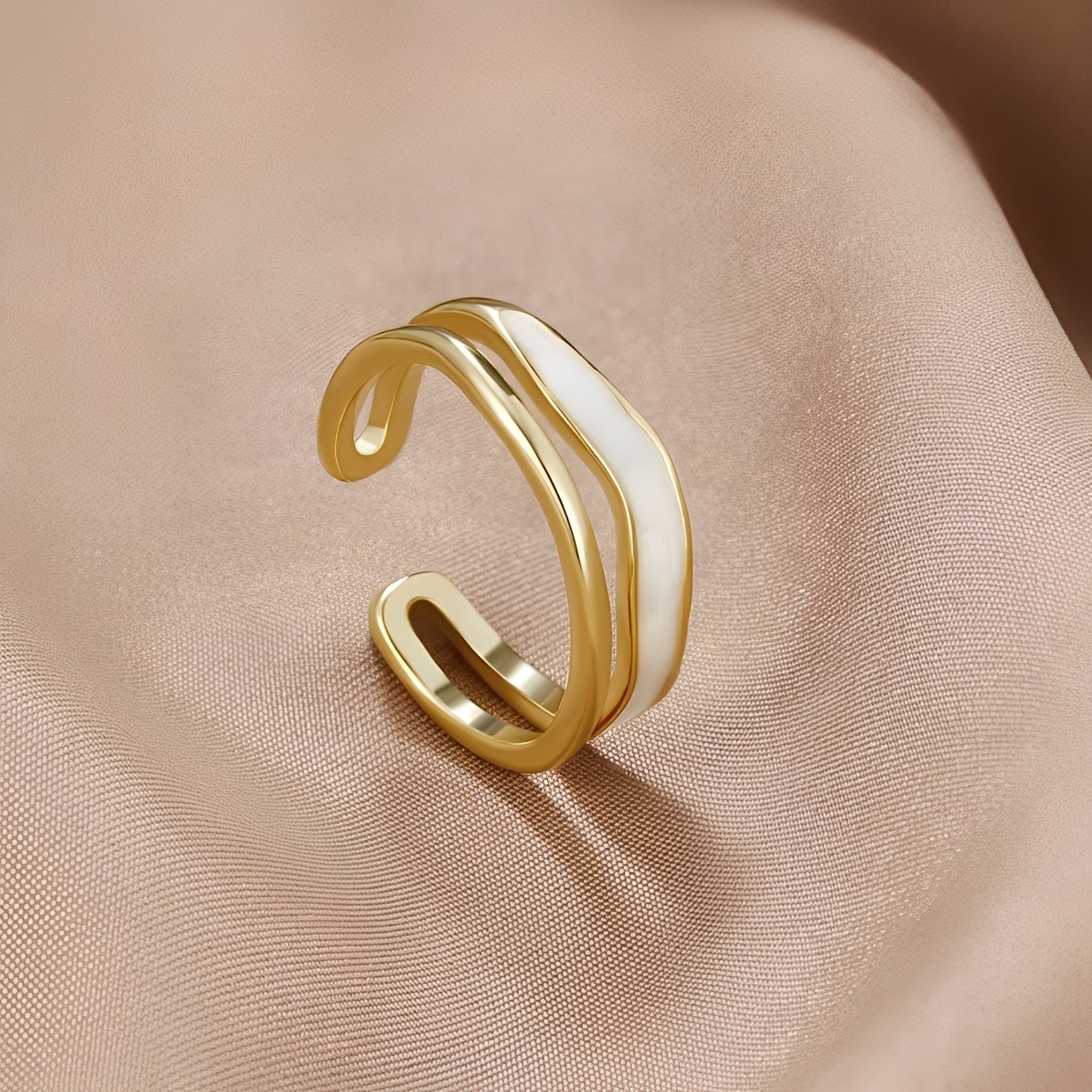 Fely – Ring Sahara Golden mit Schichten