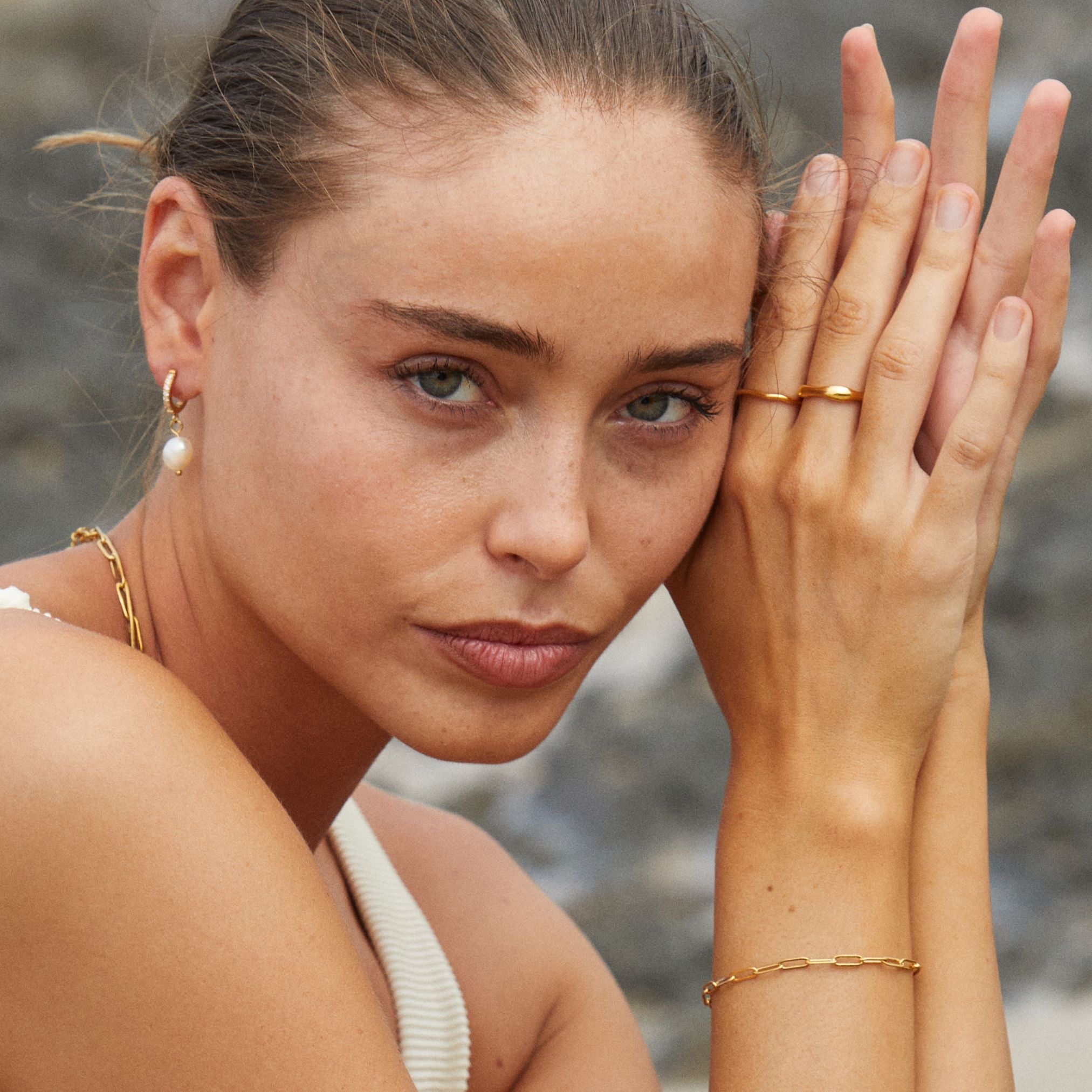 Cozumel – Armband Kette Paperclip Gold