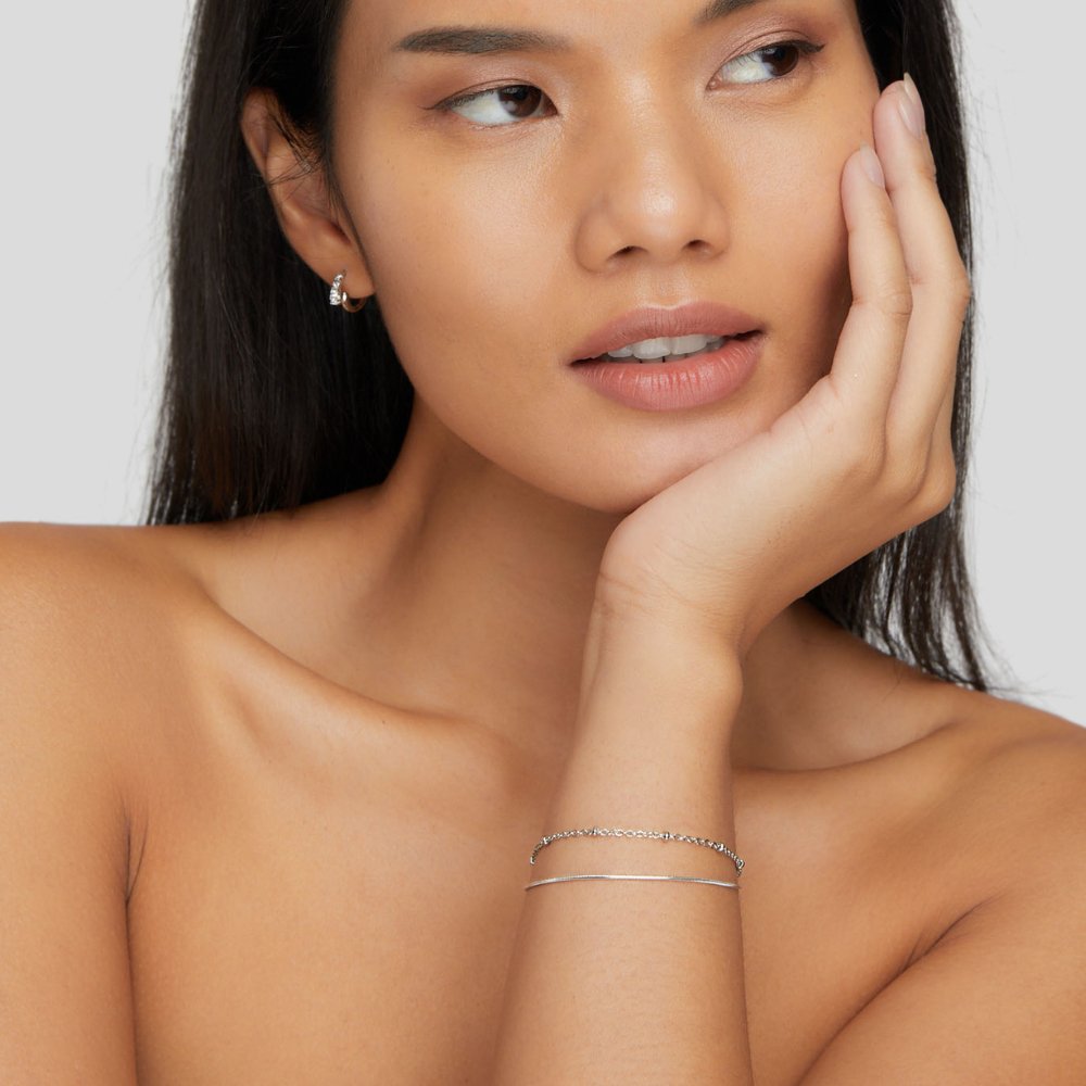 Oya - Silbernes Mehrlagiges Armband