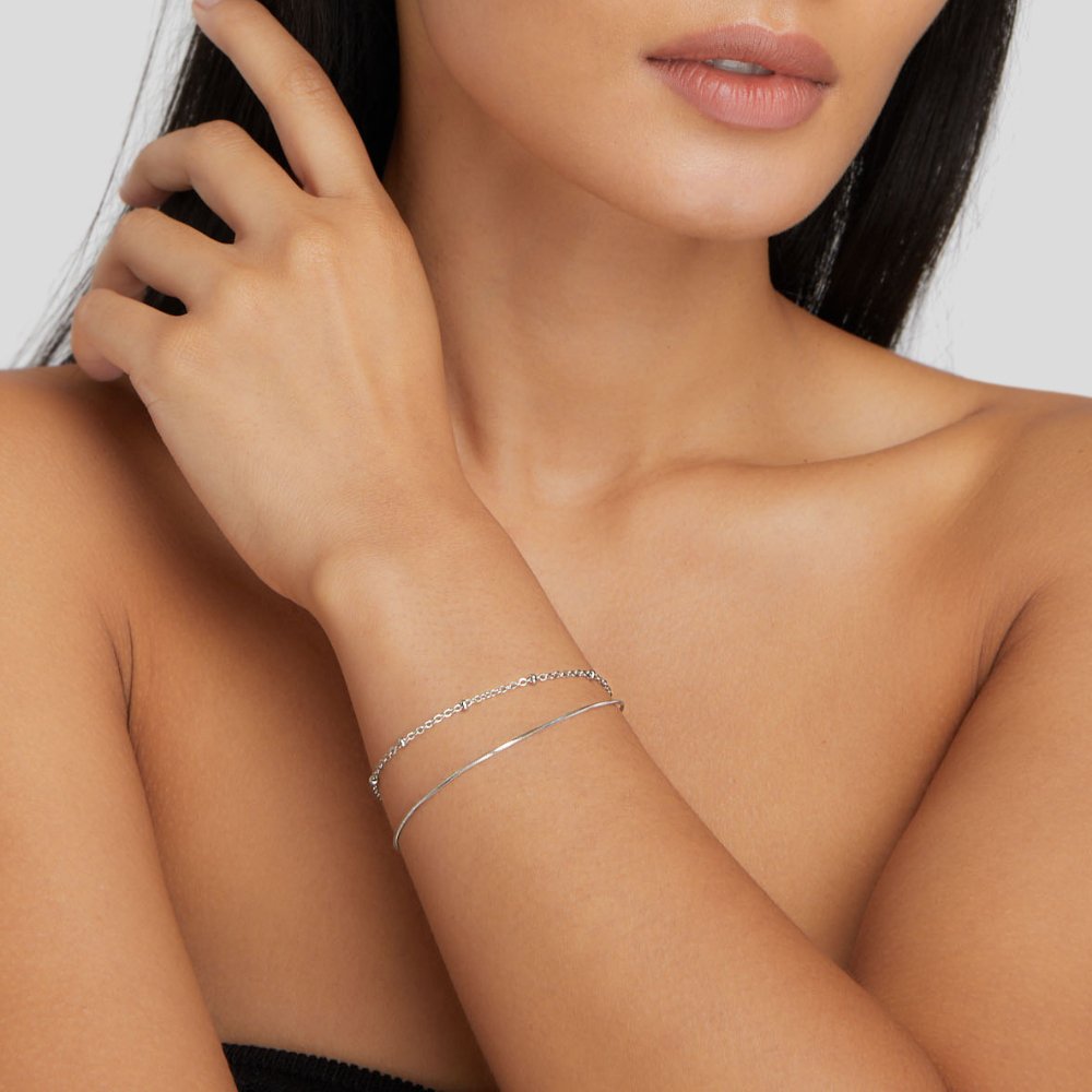 Oya - Silbernes Mehrlagiges Armband