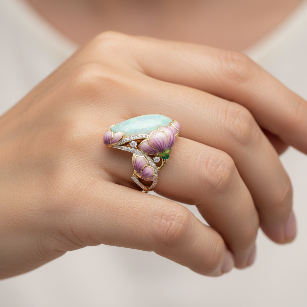 Lexa – Emaillierter Ring Tropfeneffekt
