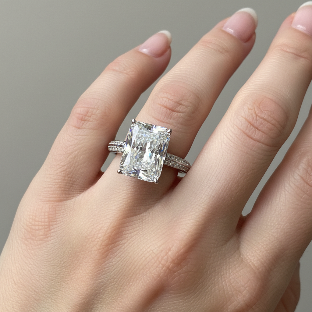 Jade – Ring mit Oversized Zirkon