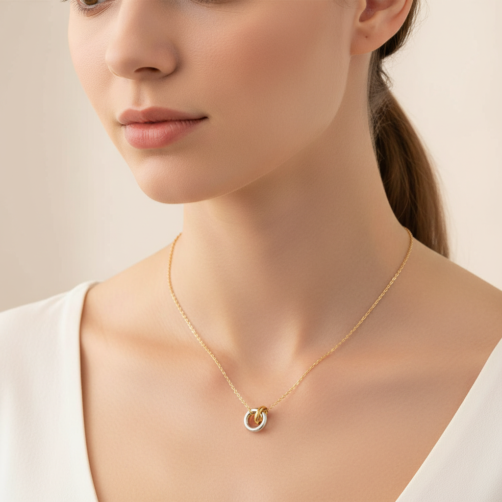 Aurel – Bicolor-Edelstahlhalskette