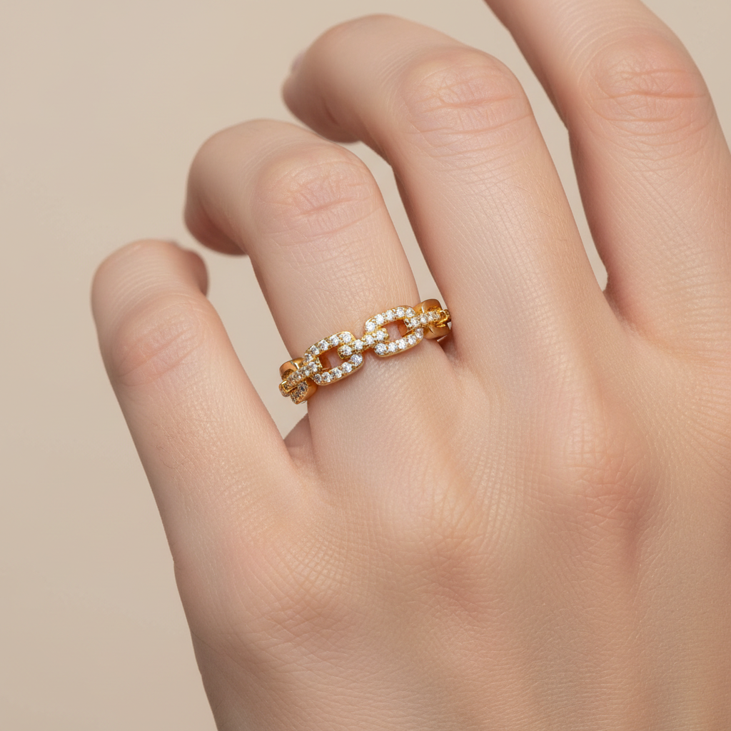 Jillian – Eleganter Minimalistischer Doppel-Layer Ring