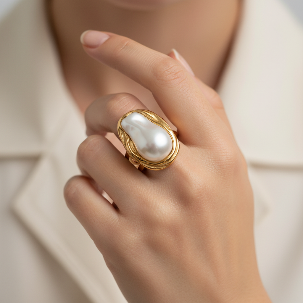 Rona – Eleganter Perlenring