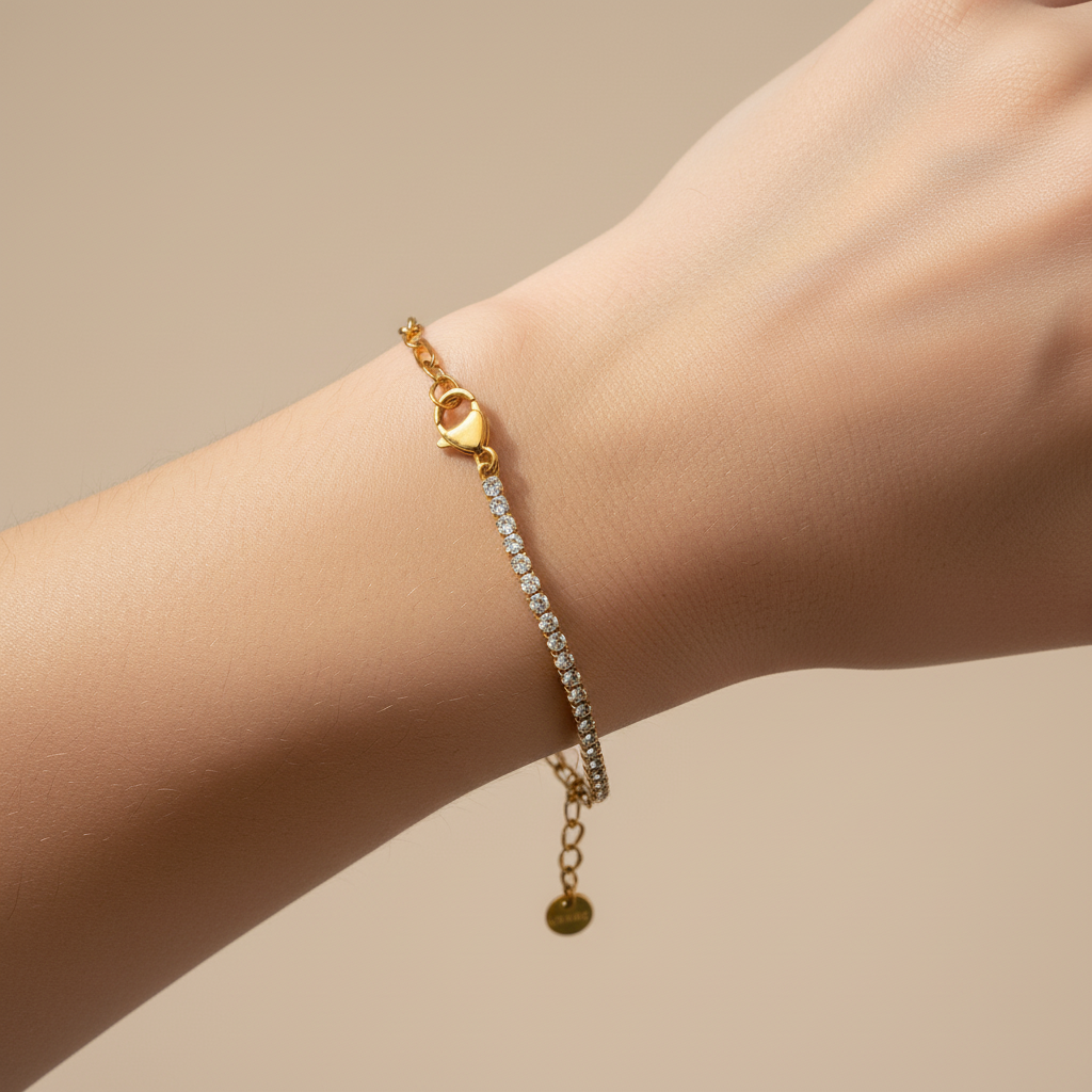 Yani – Elegantes Zirkonia-Armband aus Edelstahl