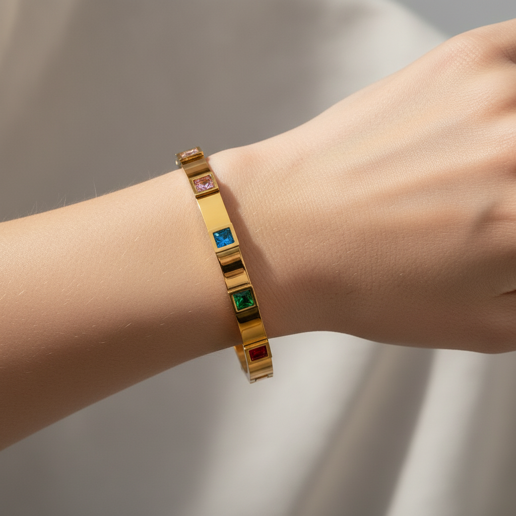 Aira – Retro-Industrielles Edelstahlarmband