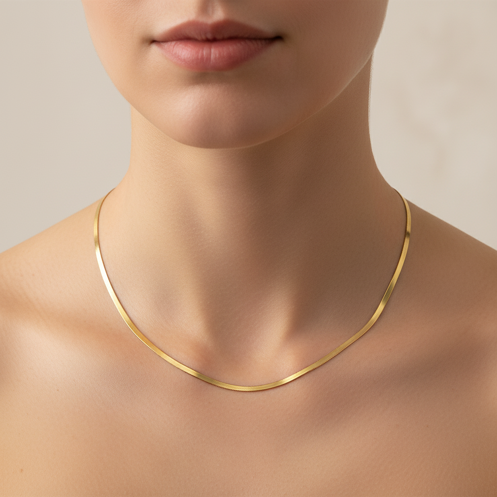 Selene – Elegante Schlangenkette Choker-Halskette