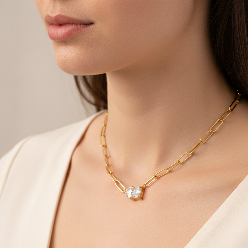 Alessia – Elegante Kette mit Edelsteinen