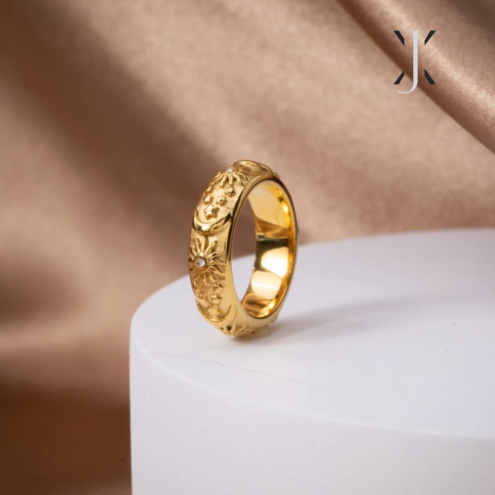 Lunea – Celeste-Ring aus Stahl mit Zirkon