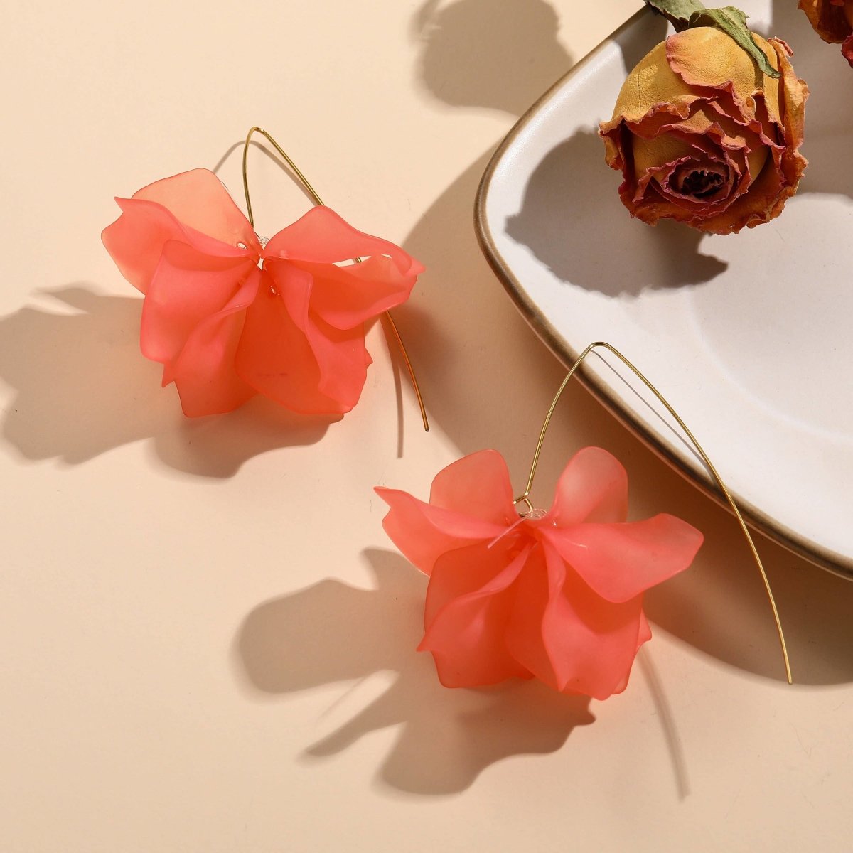 Fariba - Frühlingshafte Blumen Creolen Ohrringe