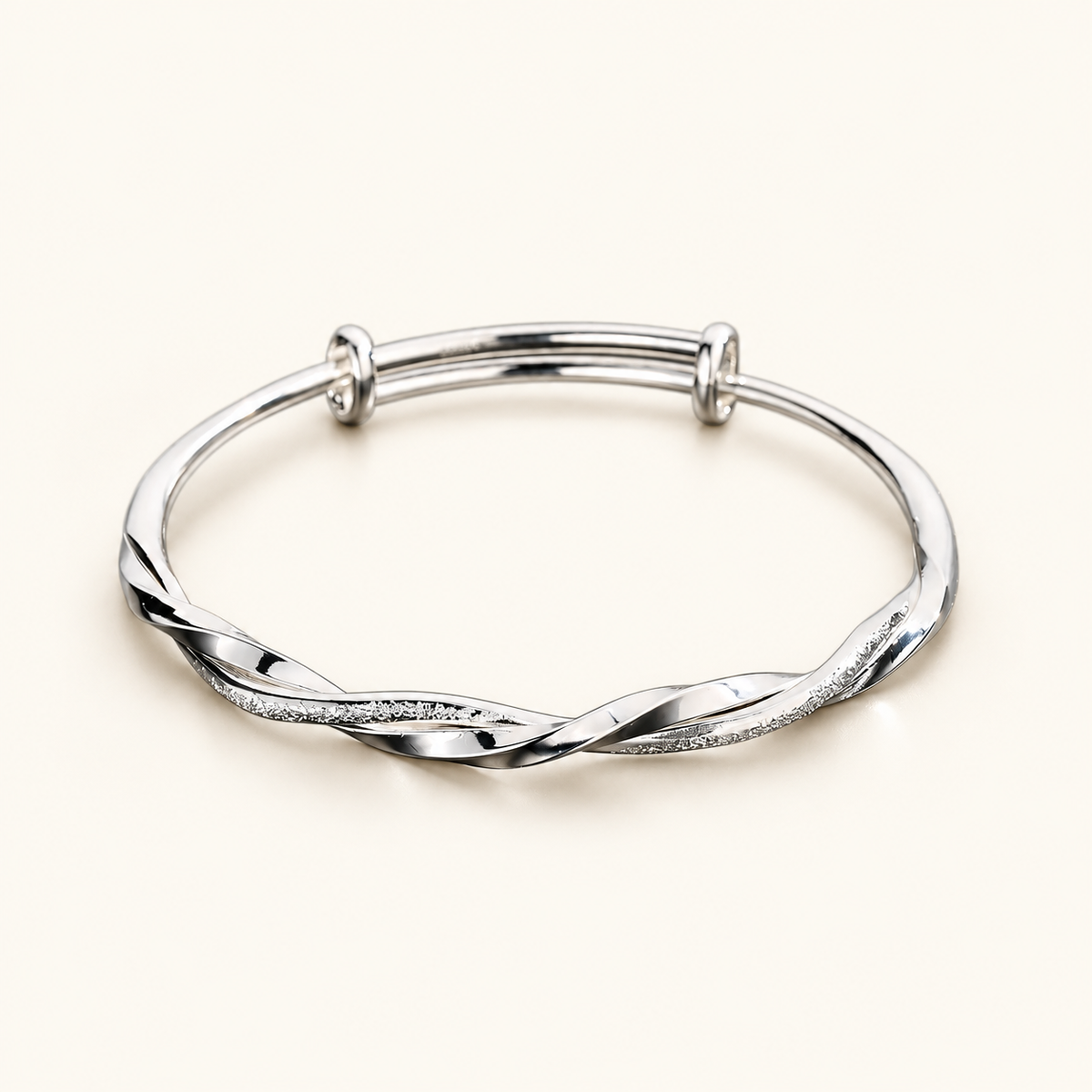 Verstellbarer Damen Armreif mit verdrehtem Design