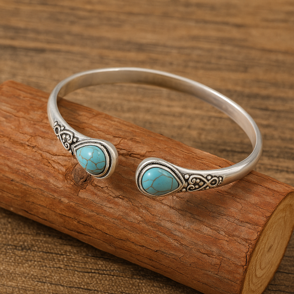 Damen Verstellbares Boho-Armband mit dekorativen Steindetails