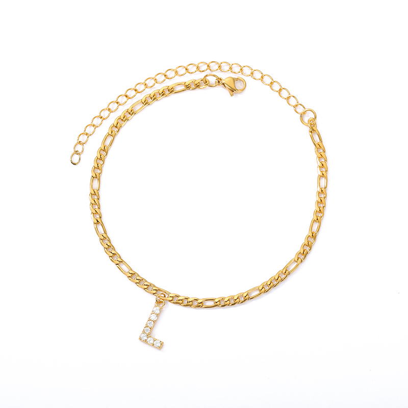 Love Initial Anklet - Fußkettchen mit ihrer Initiale