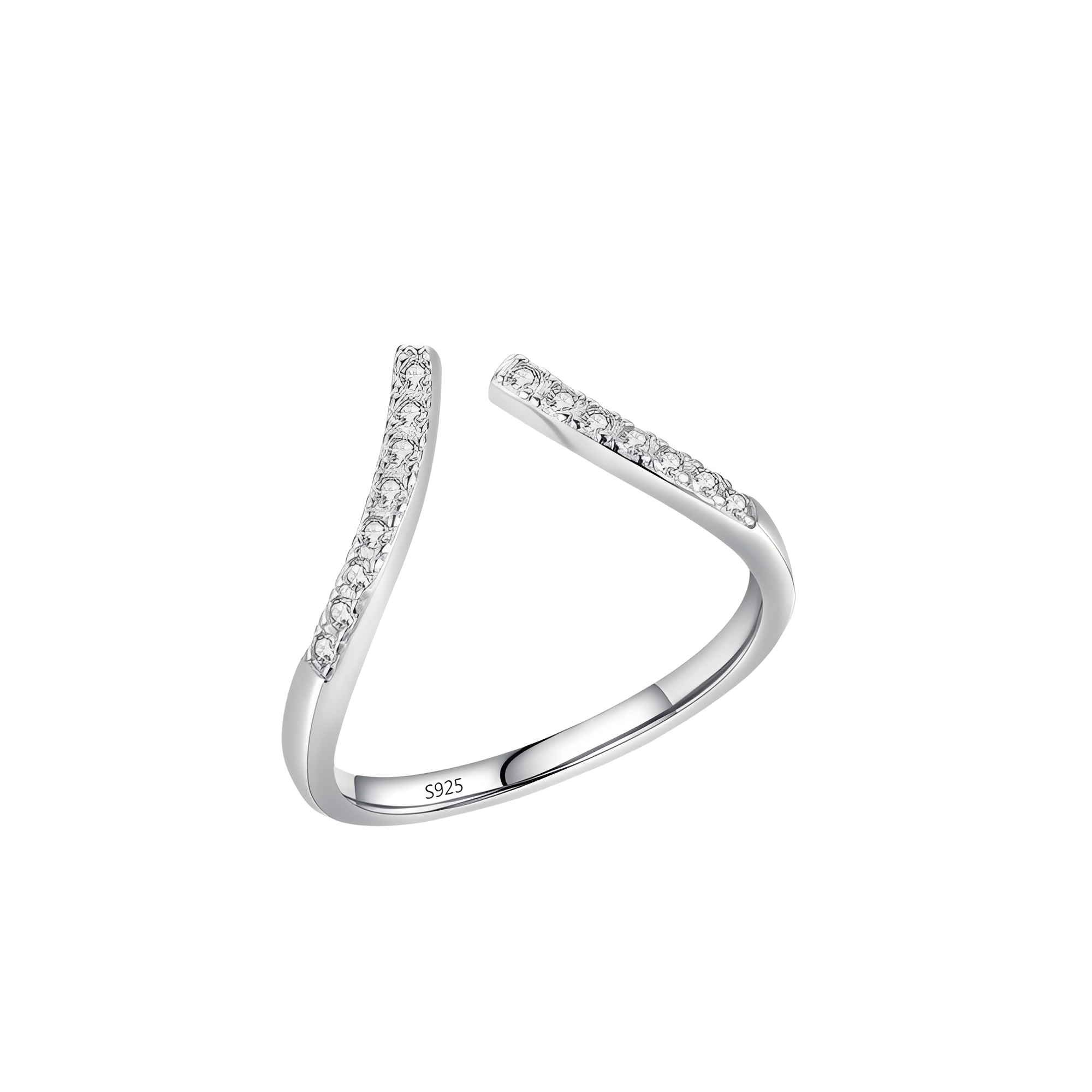 Freda – Offenes Ring aus Sterling Silber