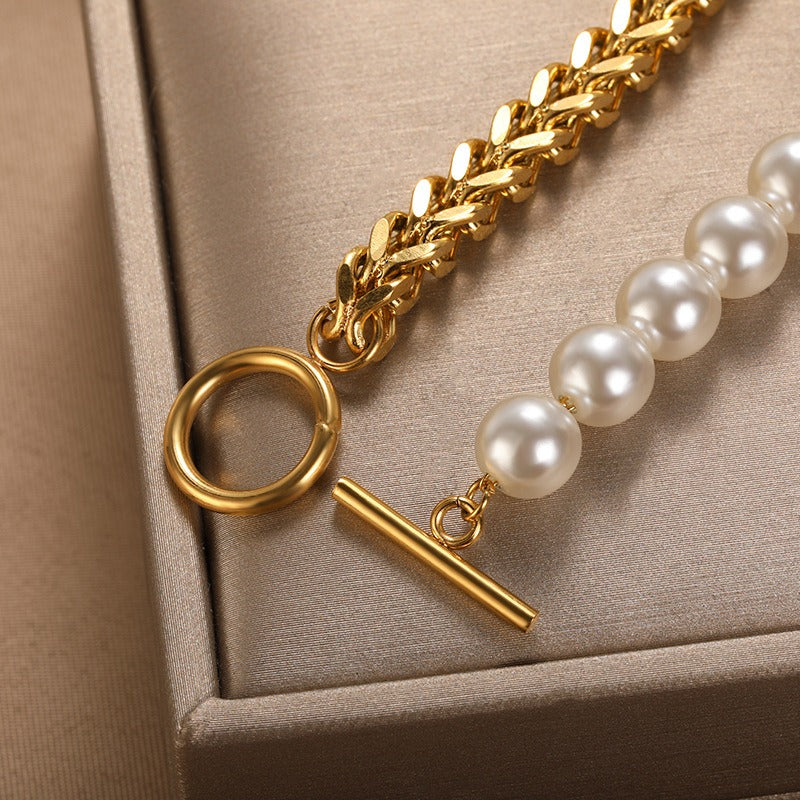 Cassia – Elegantes Goldenes Armband mit Perlen