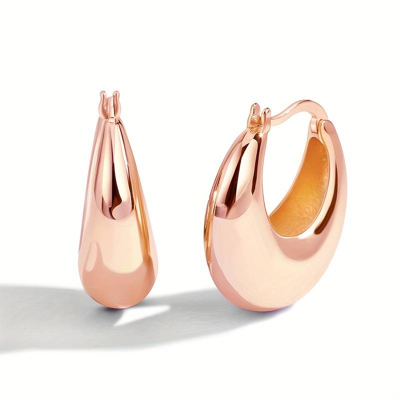 Chunky 18K vergoldete Ohrringe - Chunky Offene Ohrringe