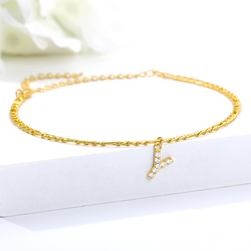 Love Initial Anklet - Fußkettchen mit ihrer Initiale
