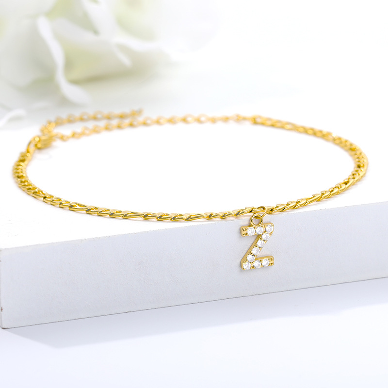 Love Initial Anklet - Fußkettchen mit ihrer Initiale