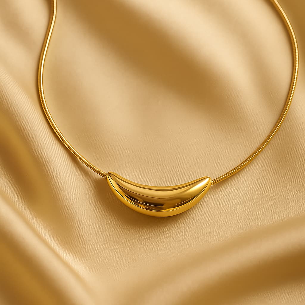 Kate – Metallisches Choker-Halsband aus Titanstahl