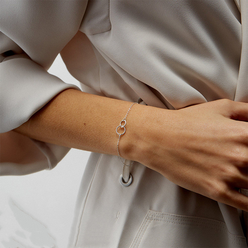 Verflochtene Ringe Armband - Ineinandergreifende Ringe