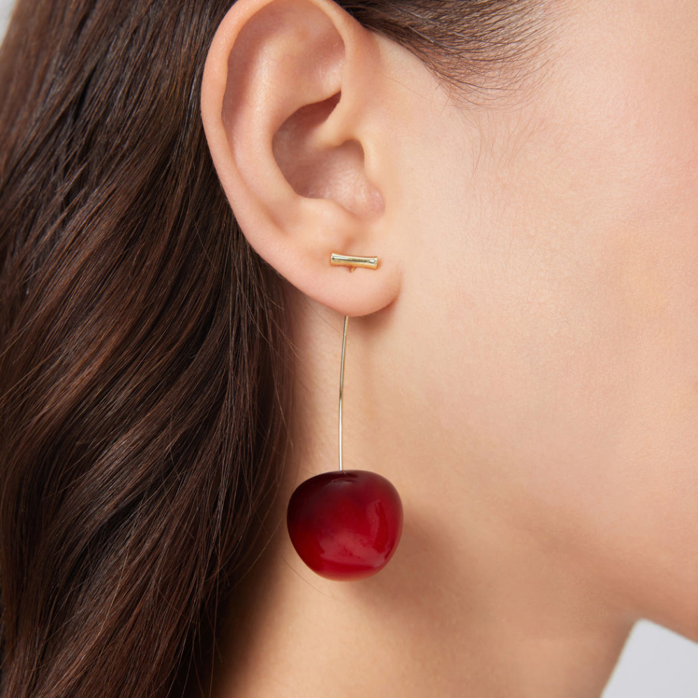 Red Cherry Ohrringe - Leichter Kirschen-Ohrring