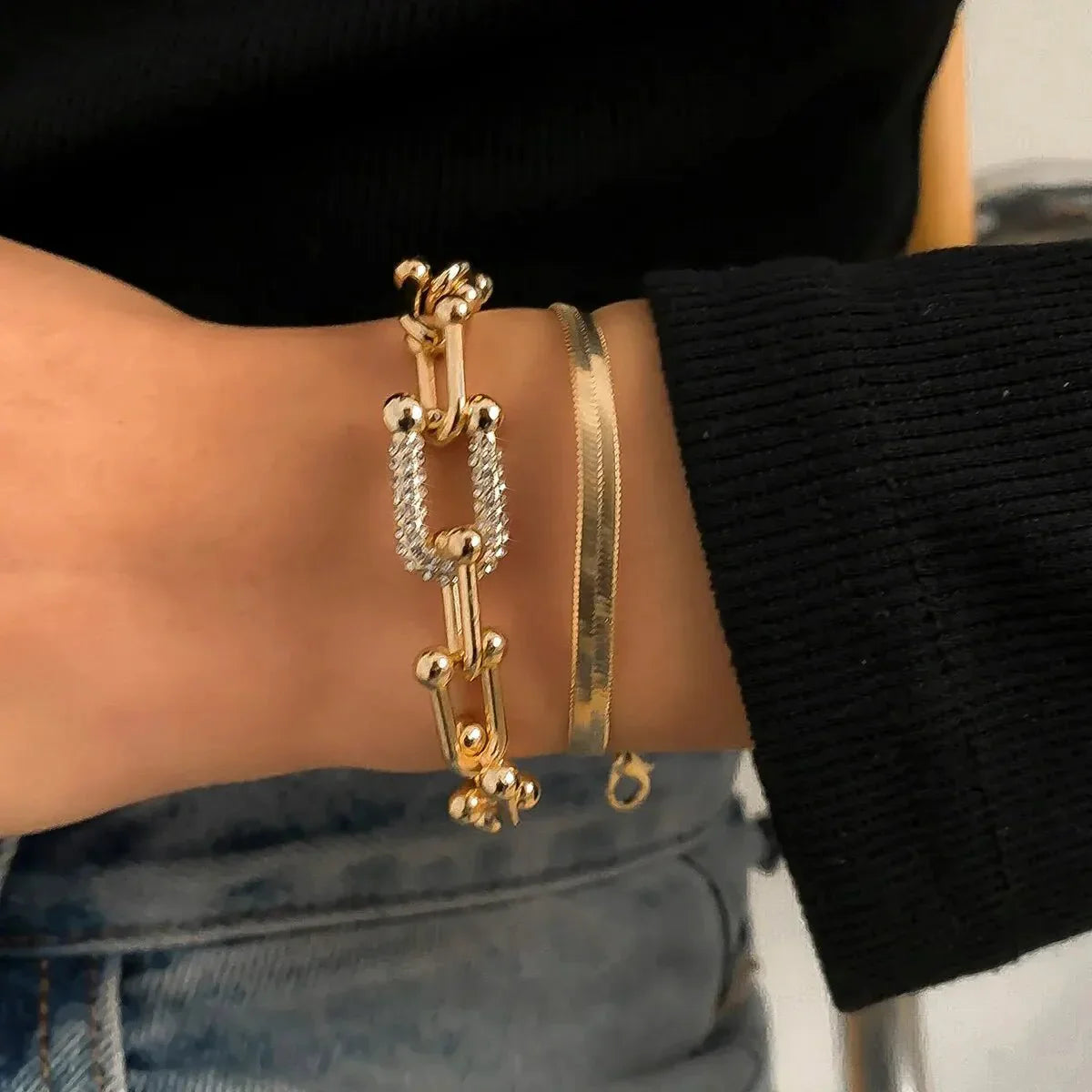 Maelys – Ensemble von Armbändern Kette & Schlange