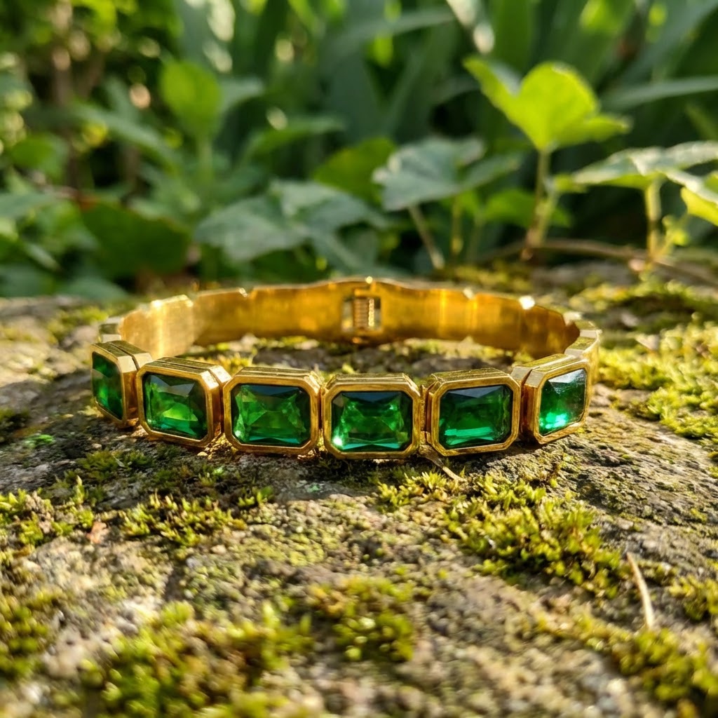 Eloisa – Elegantes goldenes Zirkonia-Armband