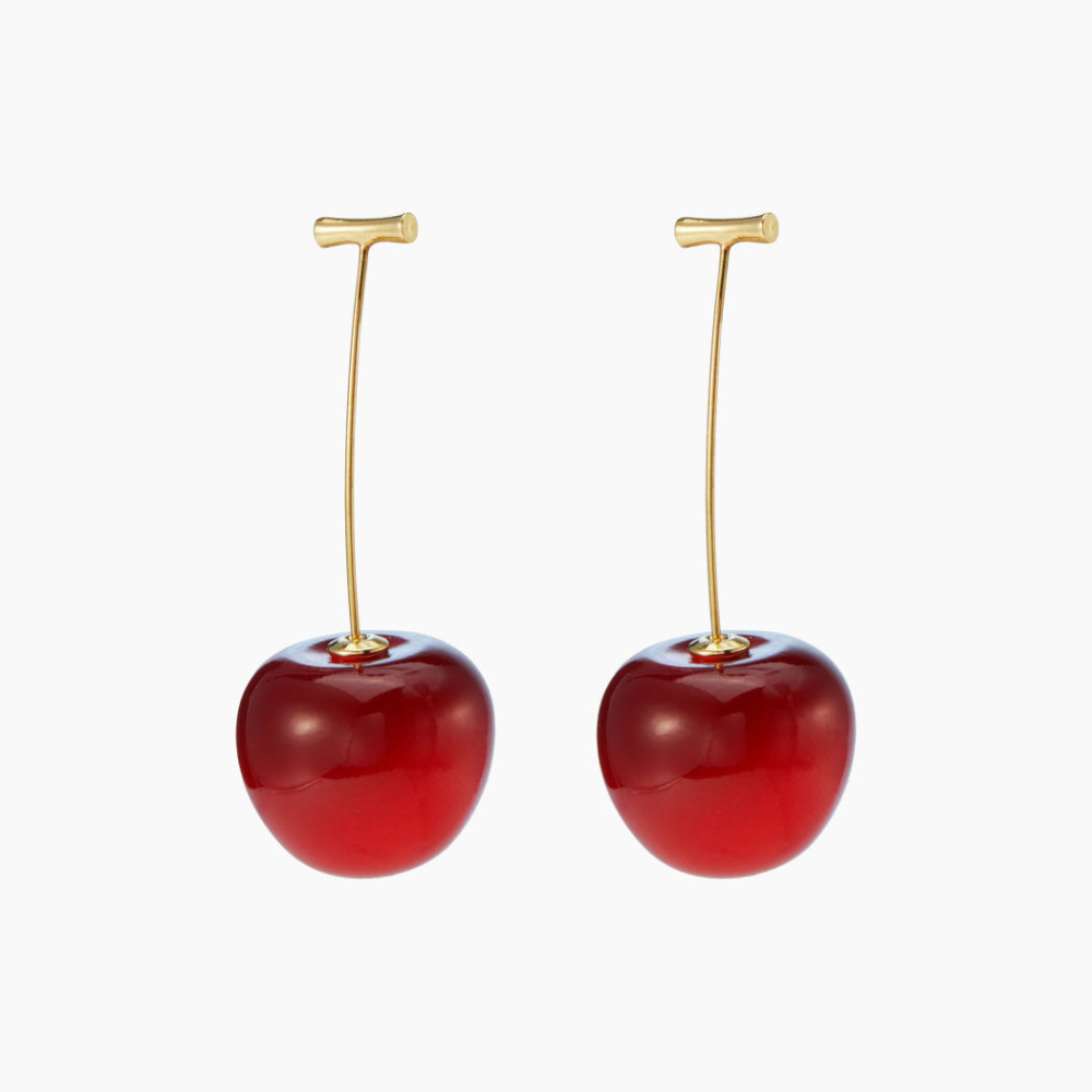 Red Cherry Ohrringe - Leichter Kirschen-Ohrring