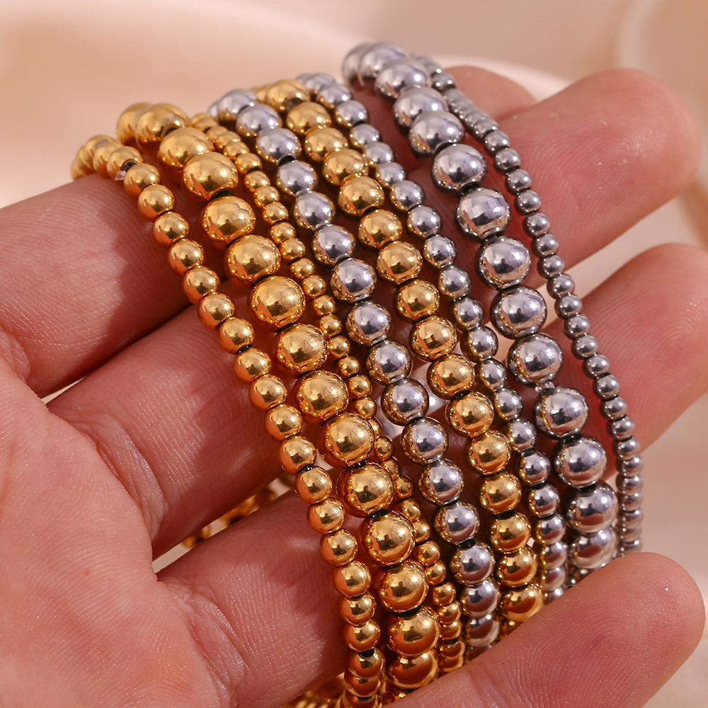 Crea - Metallisches stapelbares Fashion Gold Armband (4mm)