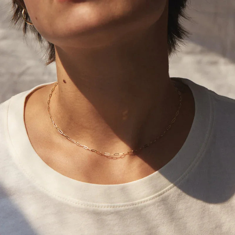 Nadia – Kette Paperclip aus elegantem Gold
