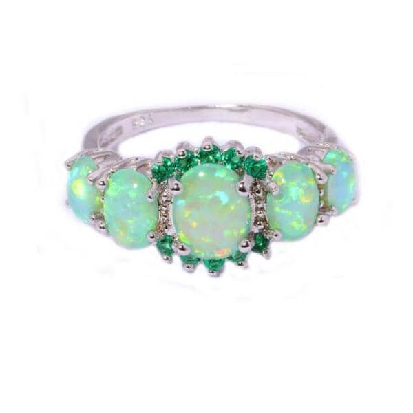 Toni – Ring Grüner Opal & Smaragd