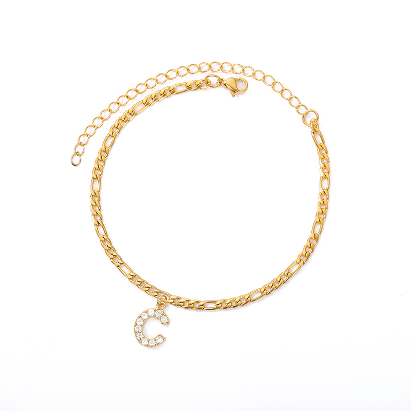 Love Initial Anklet - Fußkettchen mit ihrer Initiale