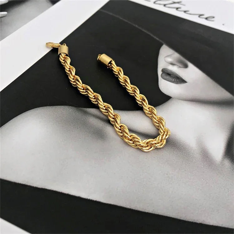 Gigi – Armband Seilglieder Gold Schick