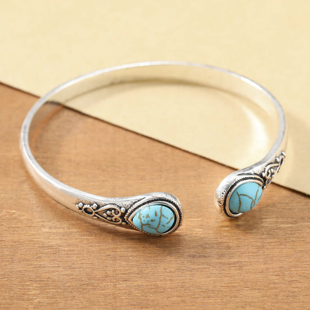 Damen Verstellbares Boho-Armband mit dekorativen Steindetails
