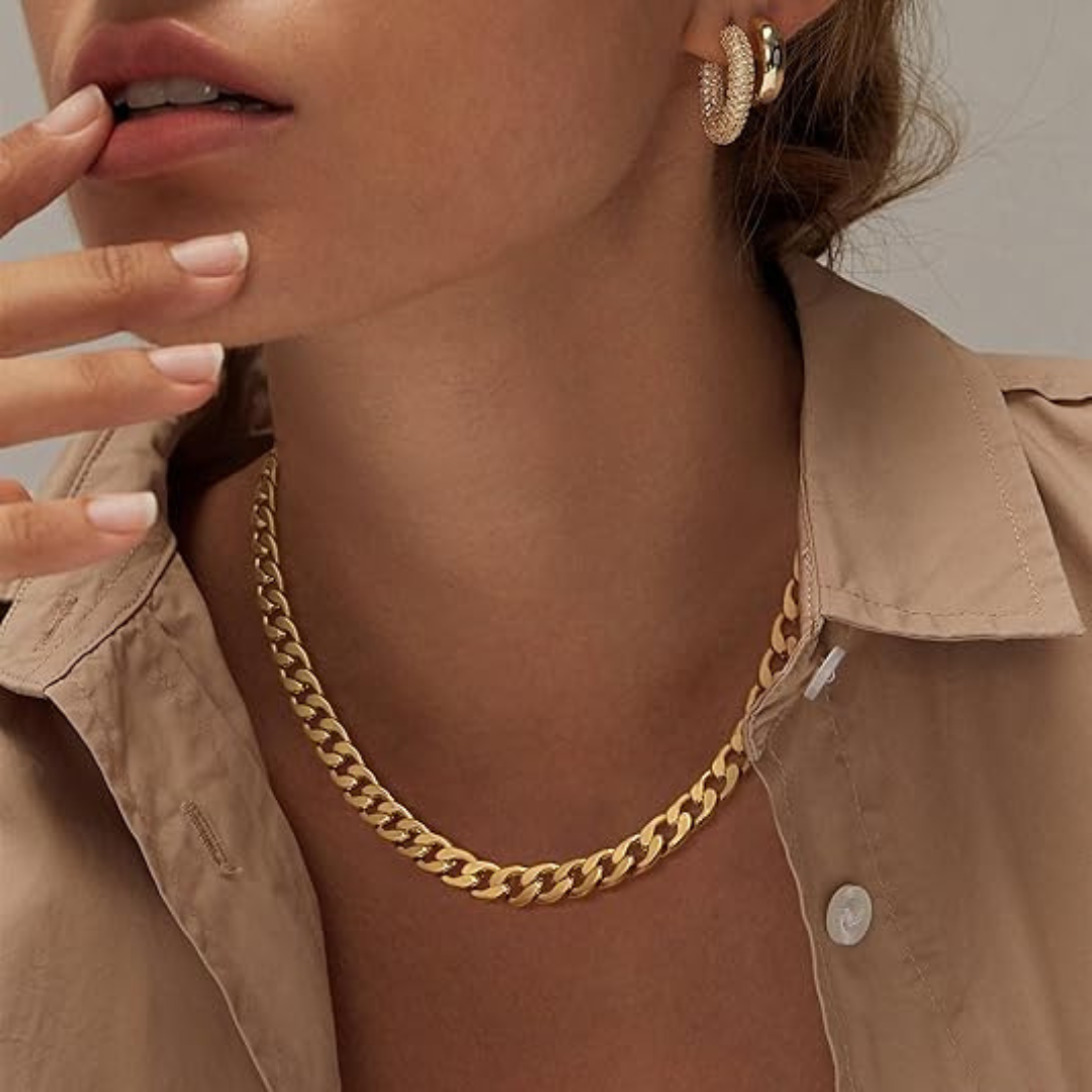 Anabel – Kette mit Goldenen Gliedern