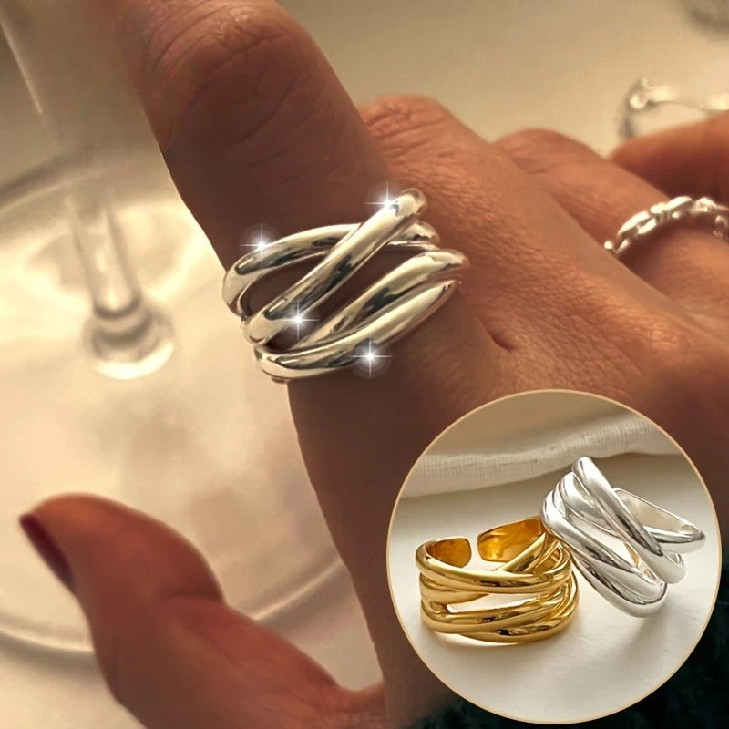 Riley – Geometrischer Ring Romantische Liebe