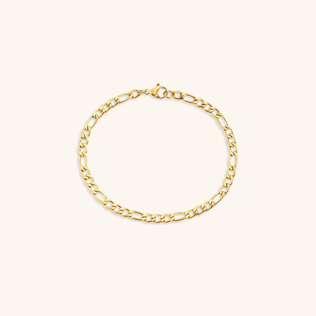 Saturn - Goldfarbenes Kettenarmband