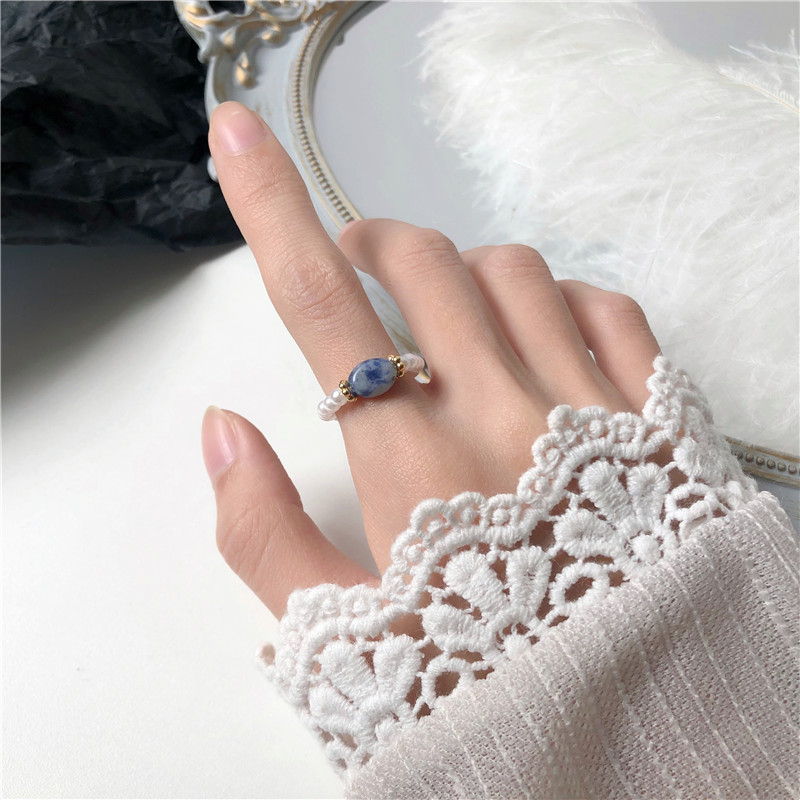 Steinperle - Vintage Perlenring