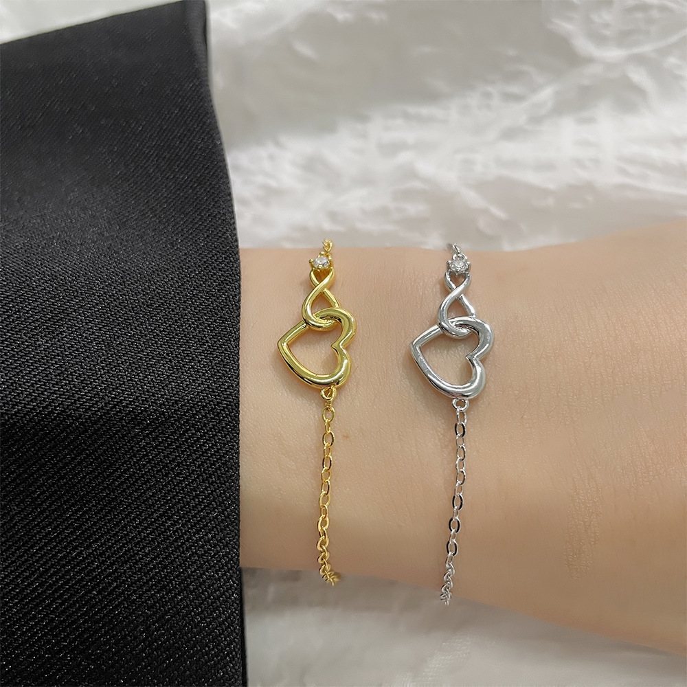 Infinity Herz Armband - Zierliches CZ-Armband