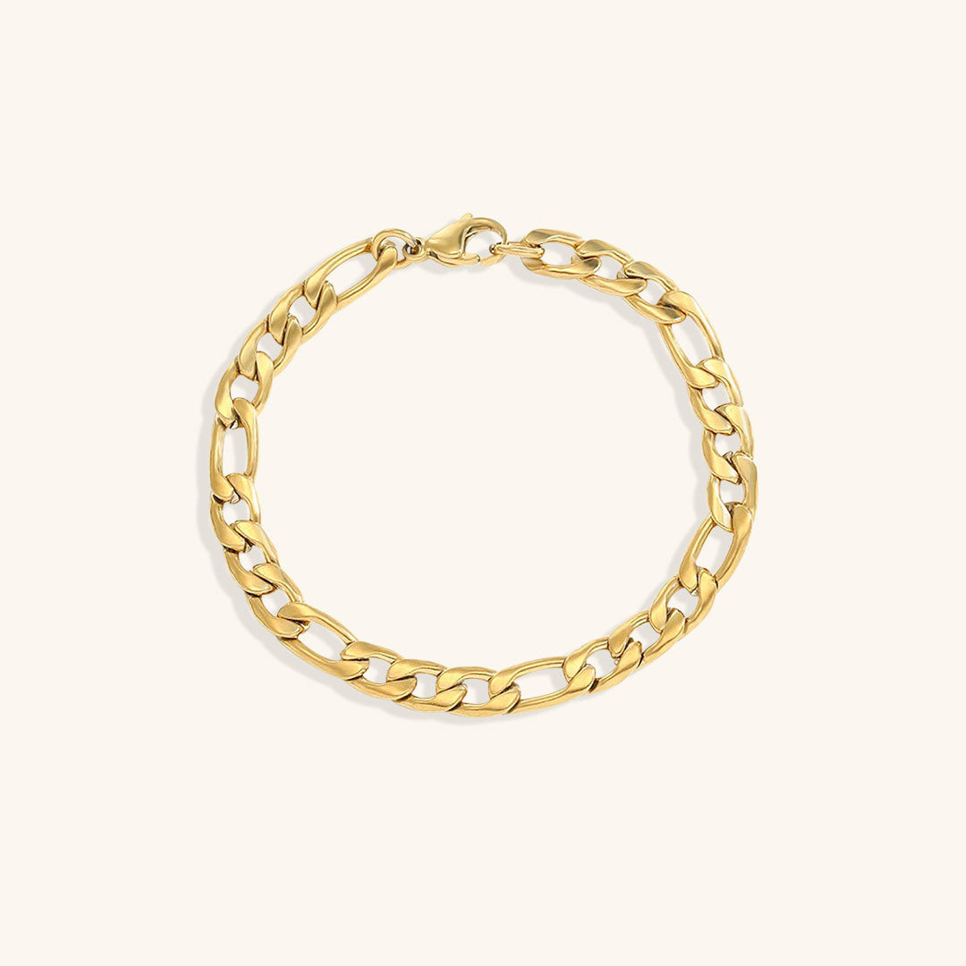 Saturn - Goldfarbenes Kettenarmband