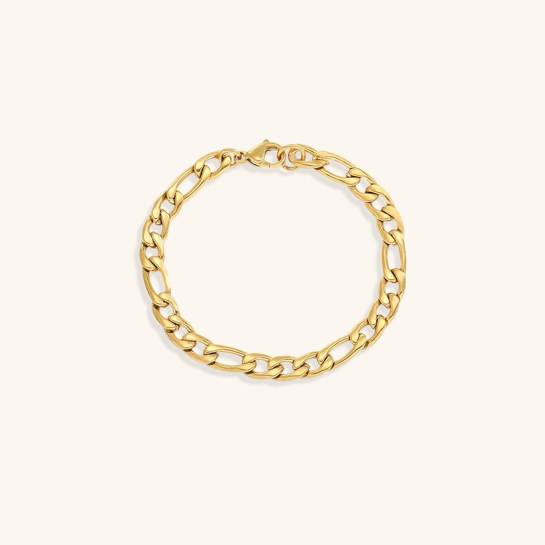 Saturn - Goldfarbenes Kettenarmband