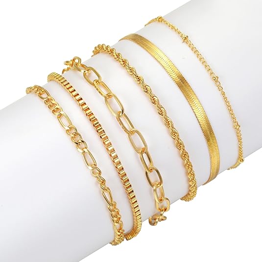 Paige – Ensemble von 6 Multi-Schicht-Armbändern