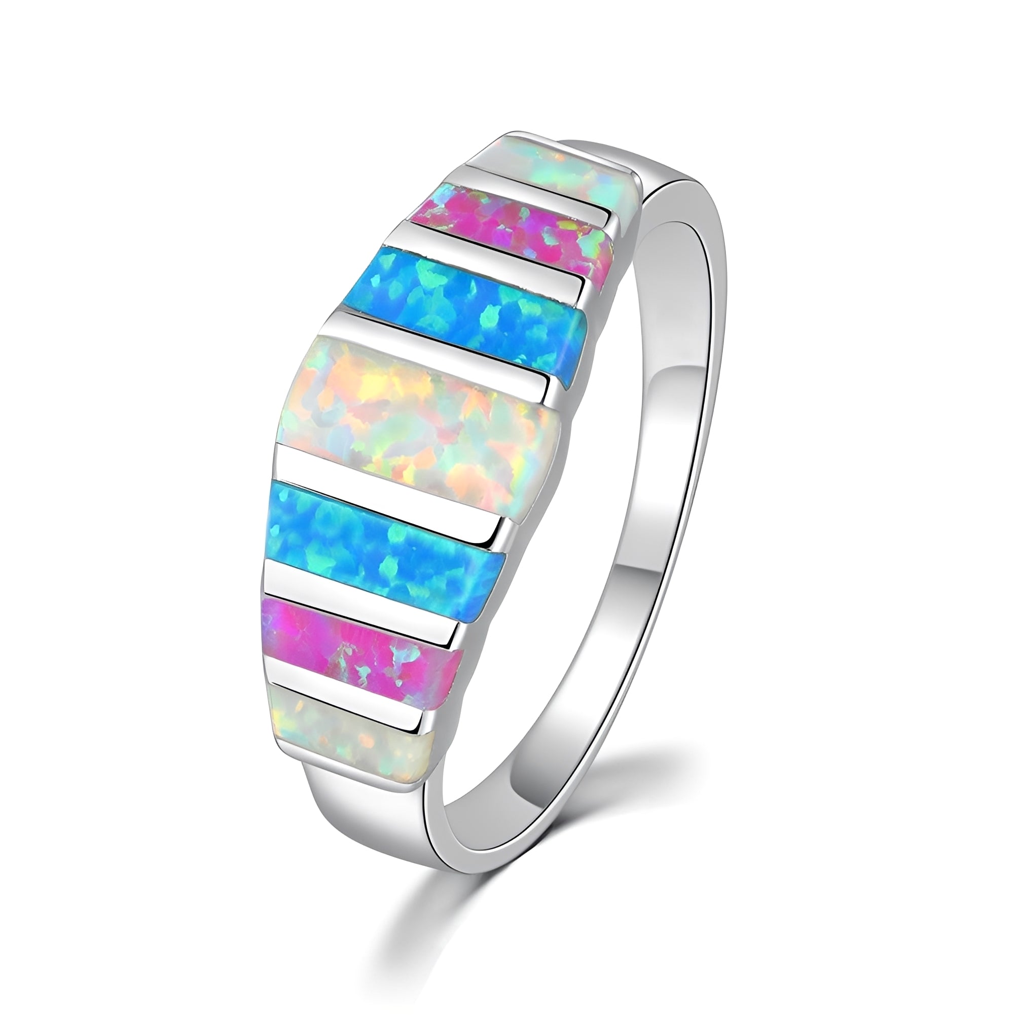 Leana – Eleganter Ring aus Feueropal & Silber