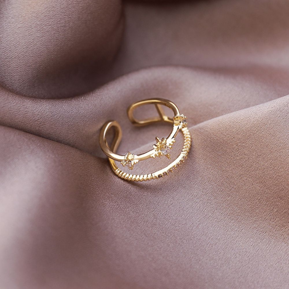 Damen Verstellbare Stern-Ringe