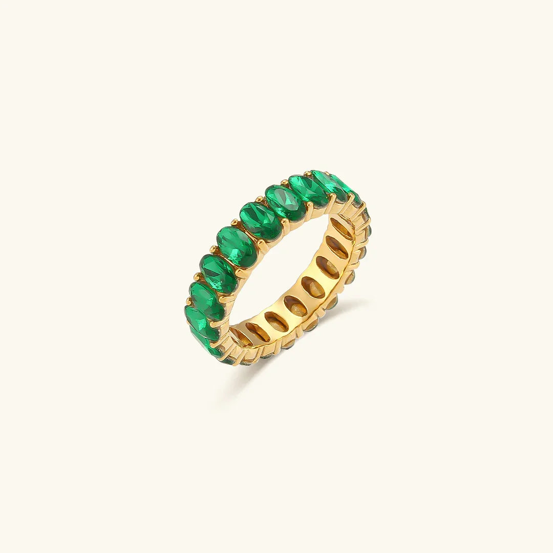 Antoinette – Goldener Sonnenwende-Diamantring