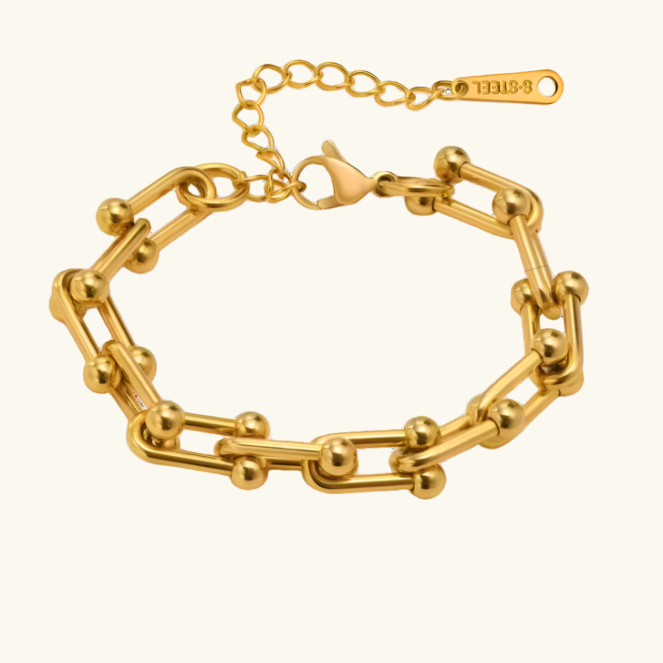 Sabrina – Verlängertes Armband aus Edelstahl in Gold