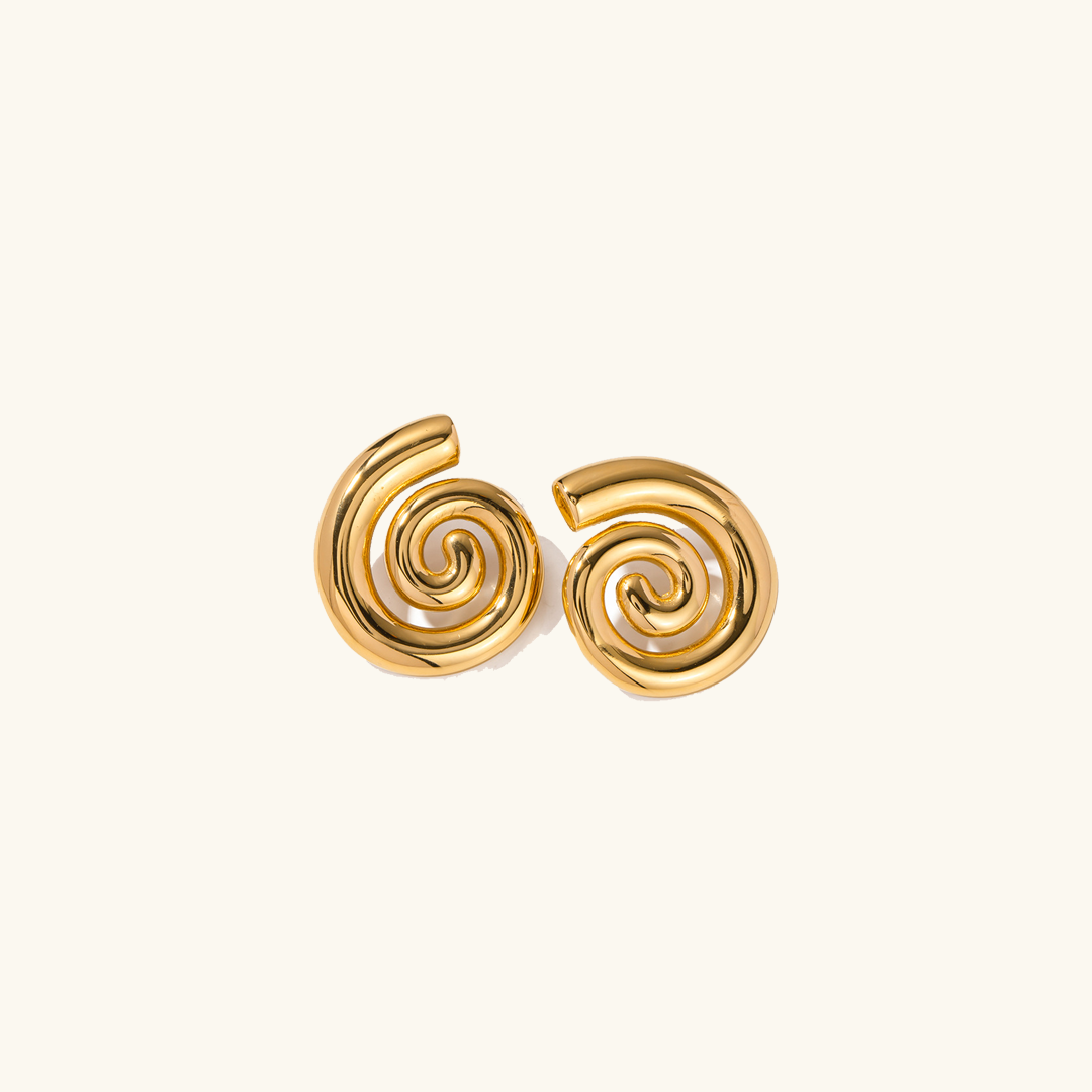 Lella – Elegante Spiral-Ohrringe