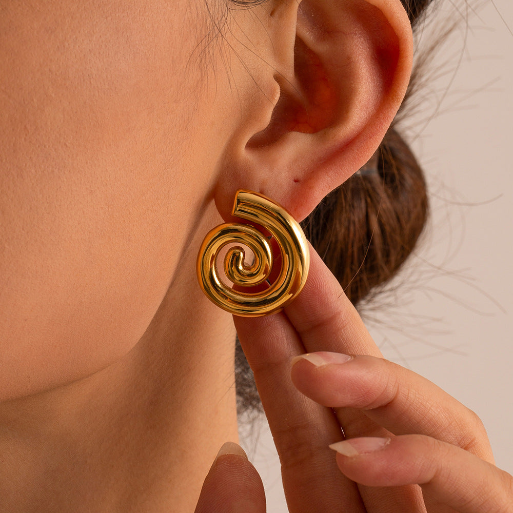 Lella – Elegante Spiral-Ohrringe