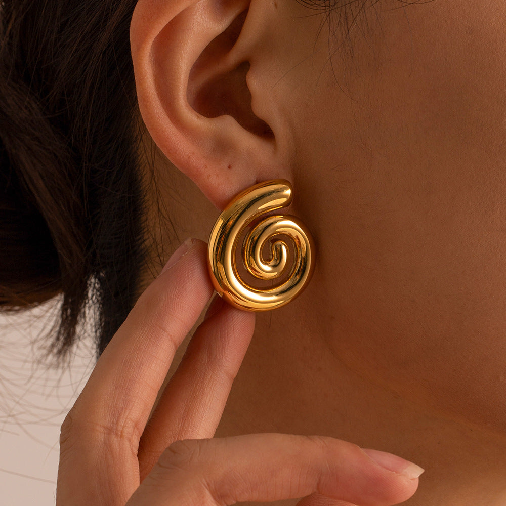 Lella – Elegante Spiral-Ohrringe